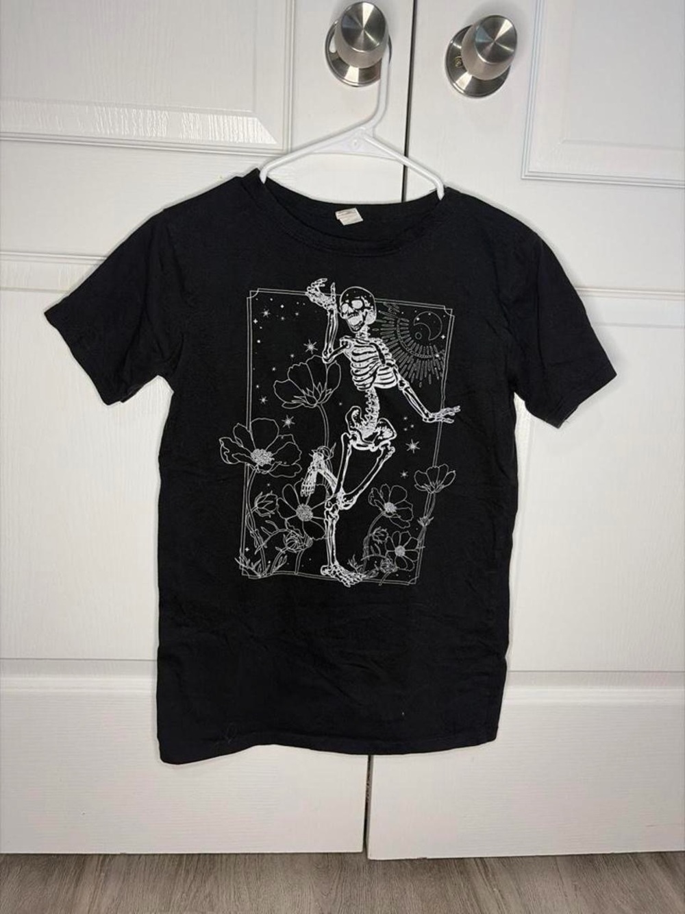 Black Graphic Skeleton Tee